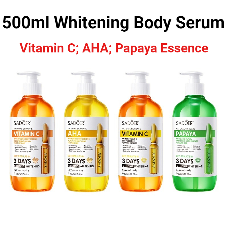 Luxury Skincare Brands - SADOER AHA Aufhellende Körperessenz 500ml Feuchtigkeitsspendendes