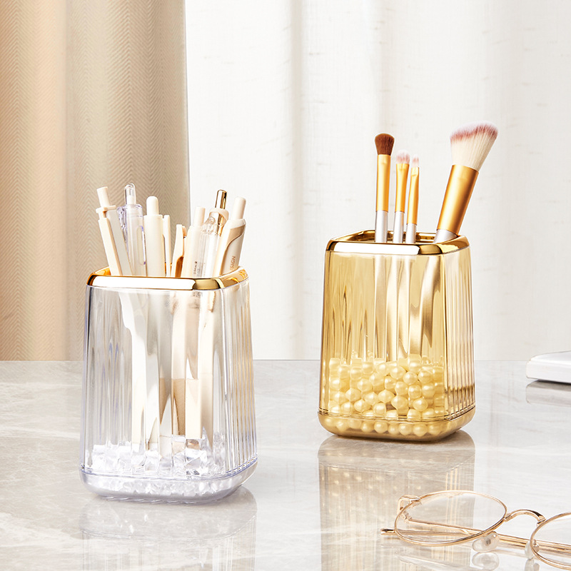 Luxury Skincare And Makeup Brands - Desktop-Aufbewahrungsbox für Kosmetikpinsel, Make-up-Organizer, Büromaterial-Box, Organizer